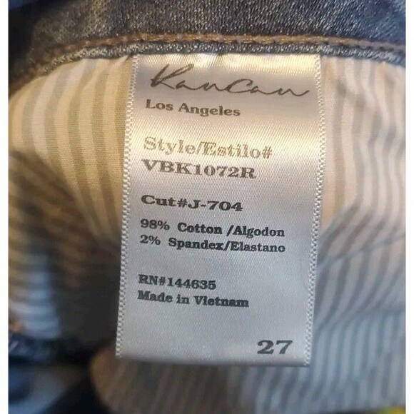 Kancan Distressed Destroyed Straight Leg Stretch Jeans Size 27 - Picture 6 of 6